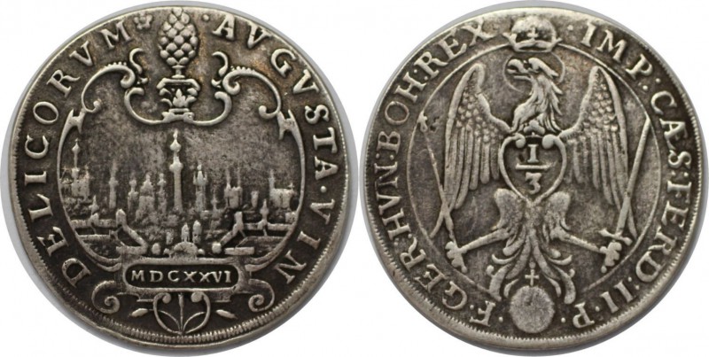 (159) Altdeutsche Munzen und Medaillen, AUGSBURG STADT. 1/3 Taler 1626, mit Tite...