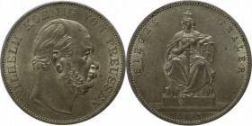 Altdeutsche Munzen und Medaillen, BRANDENBURG IN PREUSSEN. Wilhelm I. (1861-88). Taler a.d. Sieg 1871, Silber. KM 500. Stempelglanz