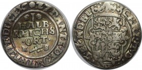 Altdeutsche Munzen und Medaillen, BRAUNSCHWEIG-LUNEBURG-CELLE. 1/2 Reichsort (1/8 Taler) 1627 HS, Silber. KM # 47 . Sehr schon