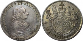 Altdeutsche Munzen und Medaillen, EICHSTATT. BISTUM. Johann Anton Freiherr von Zehmen (1781-1790). Taler 1783, Brustbild rechts / Wappen. Silber. Scho...