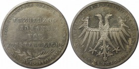 Altdeutsche Munzen und Medaillen, FRANKFURT-STADT. Gedenkdoppelgulden 1848, Silber. Jaeger 46. Thun 135. AKS 39. Vorzuglich, kl. Kratzer.