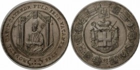 Altdeutsche Munzen und Medaillen, FULDA, Abtei (ab 1752 Erzbistum). Sedisvakanz, 1788. Taler 1788, Hl. Bonifaz im Gestuhl. / Wappen und Insignien im W...