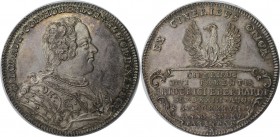 (145) Altdeutsche Munzen und Medaillen, HOHENLOHE - KIRCHBERG. Karl August (1737-1767). Taler 1737, Nurnberg, auf den Tod seines Vaters Friedrich Eber...