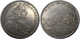 Altdeutsche Munzen und Medaillen, NURNBERG. Franz I (1745 - 1765). Stadtansicht. Taler 1754, Silber. Schon 39. Sehr schon-vorzuglich, Patina