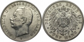 Deutsche Munzen und Medaillen ab 1871, REICHSSILBERMUNZEN, Baden. Friedrich II. (1907-1918). 5 Mark 1913 G, Silber. Jaeger 40. Vorzuglich kl. Kratzer
