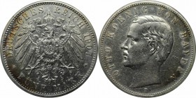 Deutsche Munzen und Medaillen ab 1871, REICHSSILBERMUNZEN, Bayern, Otto (1886-1913). 5 Mark 1907 D, Silber. Jaeger 46. Sehr schon-vorzuglich. Kratzer.