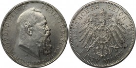 Deutsche Munzen und Medaillen ab 1871, REICHSSILBERMUNZEN, Bayern. Luitpold (1886-1912). 5 Mark 1911 D. Jaeger 50. Vorzuglich-stempelglanz. min. Fleck...