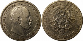 Deutsche Munzen und Medaillen ab 1871, REICHSSILBERMUNZEN, Preu?en, Wilhelm I (1861-1888). 2 Mark 1876 C, Silber. Jaeger 96a. Schon-sehr schon, Kratze...