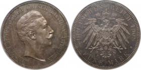 Deutsche Munzen und Medaillen ab 1871, REICHSSILBERMUNZEN, Preu?en, Wilhelm II (1888-1918). 5 Mark 1908 A, Silber. NGC PF-62