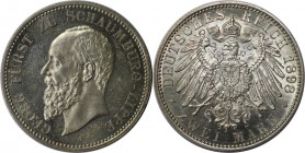 Deutsche Munzen und Medaillen ab 1871, REICHSSILBERMUNZEN, Schaumburg-Lippe, Georg (1893-1911). 2 Mark 1898 A, Silber. Jaeger 164. Vorzuglich-Stempelg...