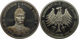 Deutsche Munzen und Medaillen ab 1945, BUNDESREPUBLIK DEUTSCHLAND. PREU?EN. Wilhelm II(1859-1941). Medaille, Kupfer-Nickel. Stempelglanz, Leicht berie...