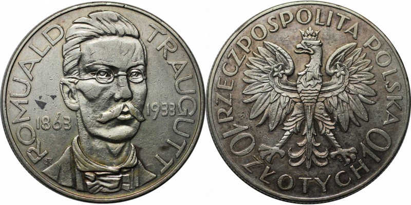 Europaische Munzen und Medaillen, Polen / Poland. Romuald Traugutt. 10 Zloty 193...