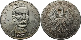 Europaische Munzen und Medaillen, Polen / Poland. Romuald Traugutt. 10 Zloty 1933, Silber. 0.53OZ. KM Y#24. Vorzuglich, Flecken. Kl.Kratzer