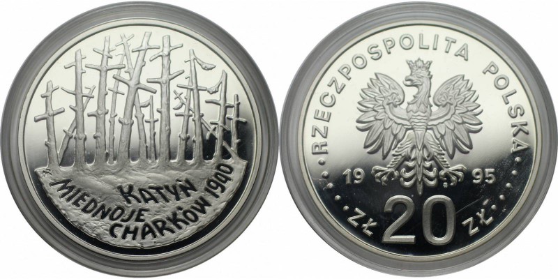 Europaische Munzen und Medaillen, Polen / Poland. Katyn. 20 Zloty 1995, Silber. ...