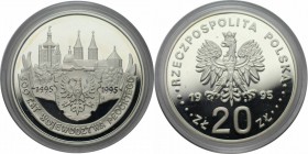 Europaische Munzen und Medaillen, Polen / Poland. Plock (1495-1995) -500 Jahre Wojewodztwa. 20 Zloty 1995, Silber. 1OZ. KM Y#288. Polierte Platte