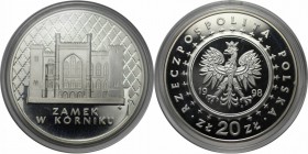 Europaische Munzen und Medaillen, Polen / Poland. Zamek w Koniku - Palace. 20 Zloty 1998, Silber. 0.84OZ. KM Y#348. Polierte Platte