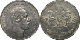 Europaische Munzen und Medaillen, Schweden / Sweden. Carl XV Adolf. 4 Riksdaler 1871 ST, Silber. KM 726. NGC AU-58