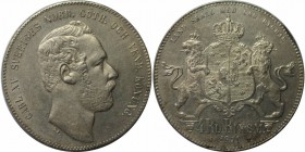 Europaische Munzen und Medaillen, Schweden / Sweden. Carl XV (1859-1872). 4 Riksdaler Riksmynt 1871, Dav.356. KM 506. AAH 24. Vorzuglich-stempelglanz,...