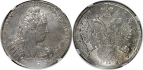 Russische Munzen und Medaillen, Anna Iwanowna (1730-1740). Rubel 1733, Silber. Bitkin 64. NGC MS-62