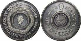 Weltmunzen und Medaillen , Australien / Australia. 1 Dollar 1988, Silber. 1 OZ. KM 112. Polierle Platte
