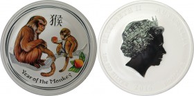 Weltmunzen und Medaillen , Australien / Australia. Monkey. 1 Dollar 2016, 1 OZ. Silber. Polierte Platte