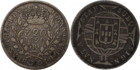 Weltmunzen und Medaillen , Brasilien / Brazil. Joao VI. (1818-1822). 320 Reis 1820, Silber. 0.26OZ. KM 324.2 (R). Sehr schon-vorzuglich