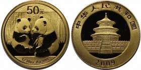 Weltmunzen und Medaillen , China. Pandabar. 50 Yuan 2009, Gold. Polierte Platte. Min.beruhrt.