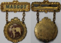 Medaillen und Jetons, Hundesport / Dog sports. "Mill" Fire house mascot" Medaille 1890. 50 x 55 mm. 42.56 g. Vorzuglich