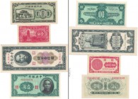 Banknoten, China, Lots und Sammlungen. Central Bank of China. 1 Cent 1939 (P.224), 5 Cent 1939 (P.225a), 10 Cent 1940 (P.226), 1000 Customs Gold Unit ...