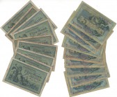 Banknoten, Deutschland / Germany. Reichsbanknoten und Reichskassenscheine (1874-1914). 9 x 5 Mark Reichsbanknote 31.10.1904. Pick: 8, Ro: 22a. 9 Stuck...