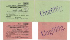Banknoten, Deutschland / Germany, Lots und Sammlungen. Kriegsgefangenenlager (1914-18). Bremer Vulkan Vegesack - Ungultig. Schiffbau und Maschinenenfa...