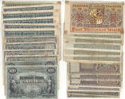 Banknoten, Deutschland / Germany, Lots und Sammlungen. Deutsche Landerbanknoten: Bayerische Notenban. 2 x 100 Mark 1.1.1900 Pick: S922, Ro: BAY3, 4 x ...