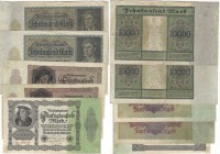 Banknoten, Deutschland / Germany, Lots und Sammlungen. Geldscheine der Inflation (1919-1924). 5000 Mark Reichsbanknote 19.11.1922. Pick: 78, Ro: 77, 2...