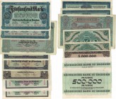 Banknoten, Deutschland / Germany, Lots und Sammlungen. Sachsische Bank zu Dresden. 2 x 500 Mark 12.3.1923 (Pick: S957, Ro: Sax14), 100000 Mark 2.7.192...