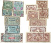 Banknoten, Deutschland / Germany, Lots und Sammlungen. Bank Deutscher Lander. 1/2 Mark 1944 Ro: 200a, 1 Mark 1944 Ro: 201a, 2 x 5 Mark 1944 Ro: 202a, ...