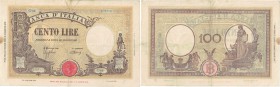 Banknoten, Italien / Italy. Banca d'Italia. 100 Lire 10.10.1944. O Serie : 66. Pick 67a. aVF