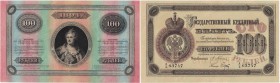 Banknoten, Russland / Russia. 100 Rubel 1894. Zeitgenossische Falschung. Pick A53. UNC