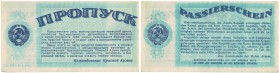 Banknoten, Russland / Russia. Propaganda Passierschein 1945. aUNC