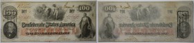Banknoten, USA / Vereinigte Staaten von Amerika, Konforderierte Staaten von Amerika / Confederate States of America. 100 Dollars 3.1.1863. Portrait Ca...
