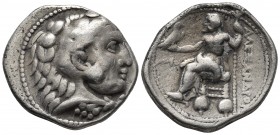Kings of Macedonia, Alexander III the Great, 336-323 BC, posthumous issue, AR tetradrachm, Tyre Mint, dated year 30 of King Azemilkos, ca. 317-316 BC....
