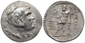 Kings of Macedonia, in the name of Alexander III the Great, 336-323 BC, posthumous issue, AR tetradrachm, Mylasa mint, ca. 210-190 BC.
Head of Herakle...
