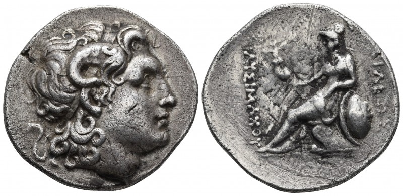Kings of Thrace, Lysimachos 323-281 BC, lifetime issue, AR tetradrachm, undeterm...