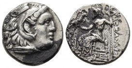 Kings of Macedonia, in the name of Alexander III the Great, 336-323 BC, posthumous issue, AR drachm, Lampsakos Mint (?), ca. 310-301 BC.
Head of Herak...
