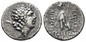 Kings of Cappadocia, Ariarathes IX Eusebes Philopator 100-85 BC, Eusebeia mint, dated year 12 = 90/89 BC
Diademed head of Ariarathes IX right
Athena s...