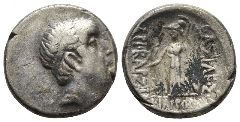 Kings of Cappadocia, Ariobarzanes I Philoromaios 96-63 BC, AR drachm, Eusebeia m...