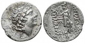 Kings of Cappadocia, Ariarathes IX Eusebes Philopator 100-85 BC, AR drachm, Eusebeia mint, dated year 13 = 89/88 BC
Diademed head of Ariarathes IX rig...
