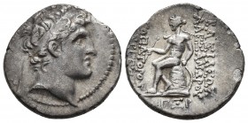 Seleucid Kings, Alexander I Balas 152-145 BC, AR drachm, Antiochia on the Orontes Mint, year 163 = 150/149 BC
Diademed head of Alexander I right
Apoll...