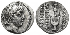Seleucid Kings, Demetrios II Nikator, first reign 145-140 BC, AR drachm, Seleucia in Pieria Mint ?
Diademed head of youthful Demetrius II right
Anchor...