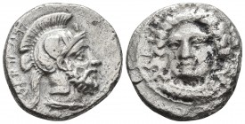 Cilicia, commander Pharnabazes ca. 380-374 BC, AR stater, Tarsos Mint, ca. 378-374 BC
Helmeted bearded head (Ares?) facing right, arameic legend behin...
