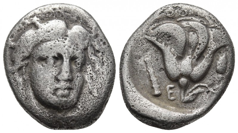 Islands off Karia, Rhodes, AR didrachm, ca. 340-316 BC
Head of Helios facing thr...